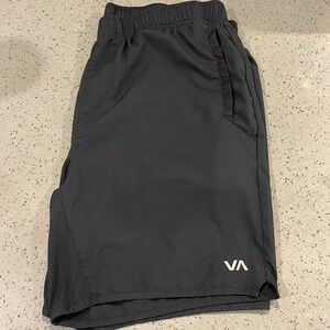 RVCA athletic shorts size XL Black